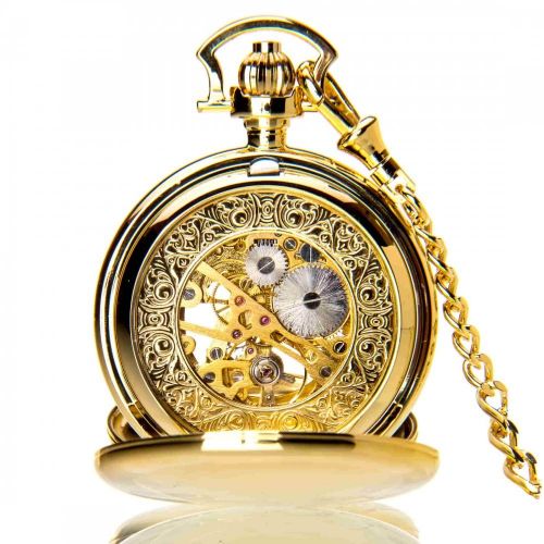 The Windsor - Gold Mechanical Double Half Hunter Pocket Watch