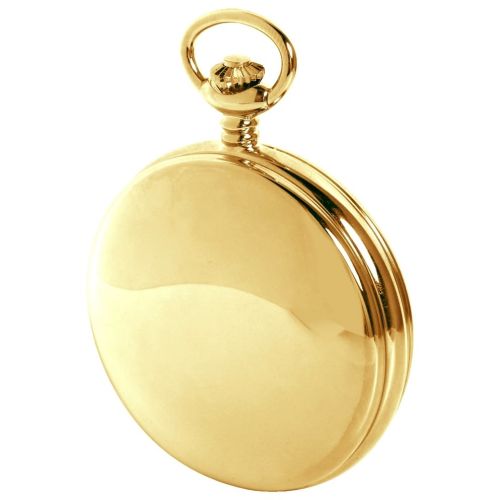 Gold Plated Mechanical Double Half Hunter Pocket Watch