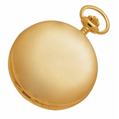 Gold Plated Mechanical Double Hunter Pocket Watch