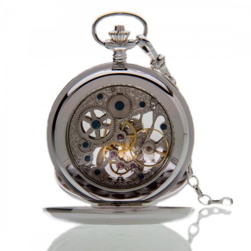 The Buckingham - Sterling Silver Mechanical Double Hunter Pocket Watch