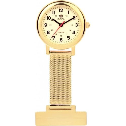 Gold Plated Cream Face Fob Watch