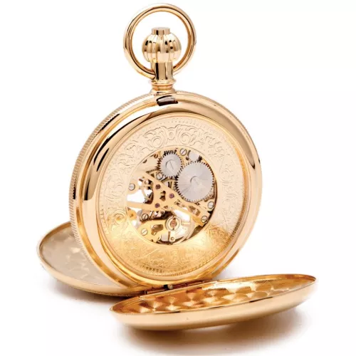 Whitehall - Gold Mechanical Double Half Hunter Pocket Watch