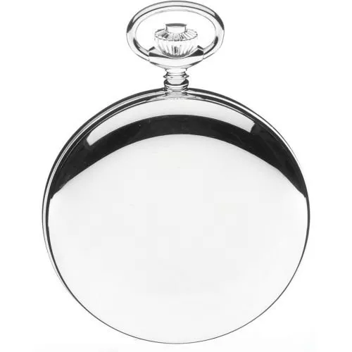 The Beaumont, Limited Edition 1000 Pieces UK Designed Chrome Double Hunter Mechanical Pocket Watch With Chain
