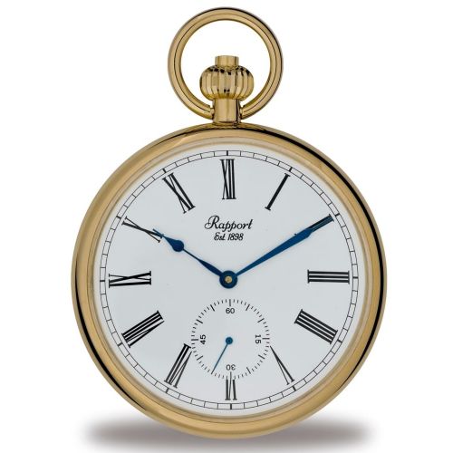 Mechanical Open Face Gold Toned Pocket Watch