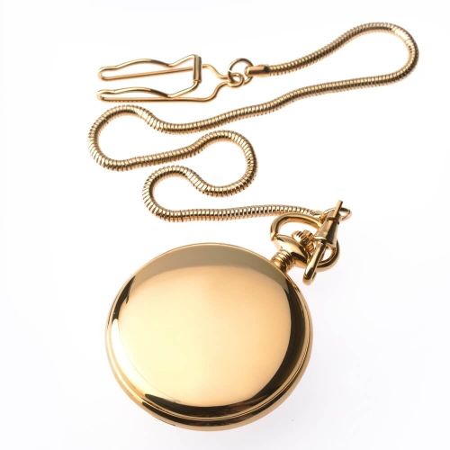 Mens Gold Plated Half Hunter Pocket Watch