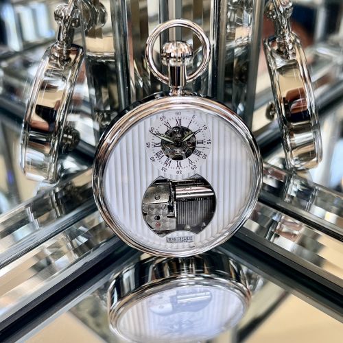 17 Jewel Chrome Mechanical Open Face Musical Pocket Watch