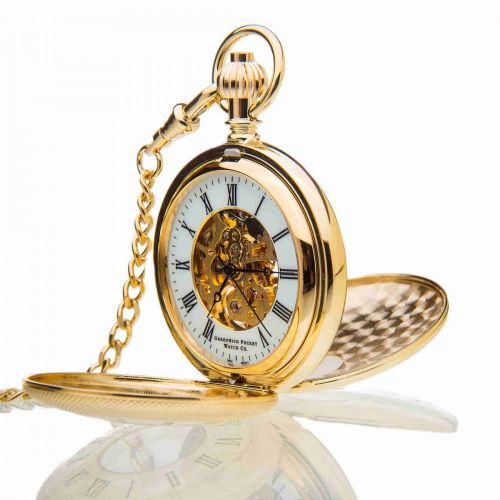 The Richmond - Gold Mechanical Double Half Hunter Pocket Watch