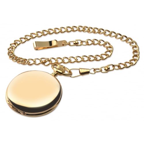 Gents Full Hunter Gold Tone Pocket Watch