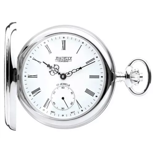 Sterling Silver Half Hunter Mechanical Pocket Watch