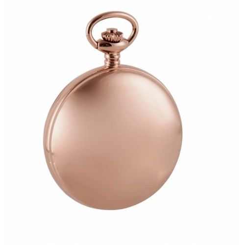 Rose Gold Plated mechanical Twin Lidded Hunter Pocket Watch