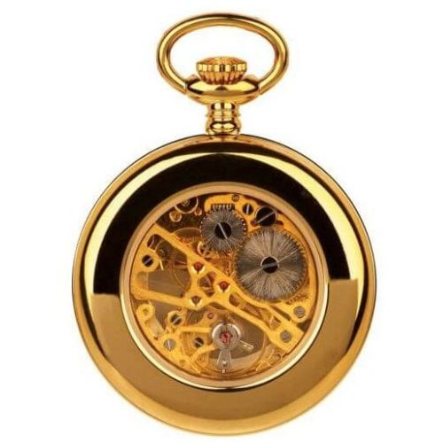 Pvd Gold Plated Mechanical Open Face Pocket Watch