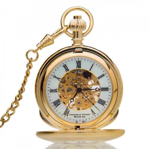 The Richmond - Gold Mechanical Double Half Hunter Pocket Watch