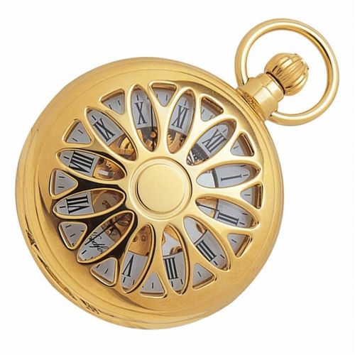 Gold Plated 17 Jewel Mechanical Full Hunter Pocket Watch