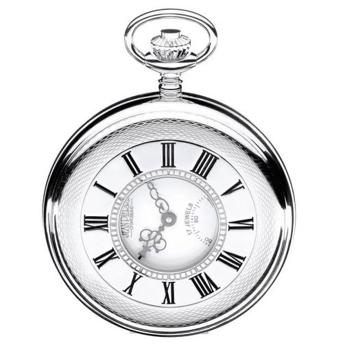 Sterling Silver Half Hunter Mechanical Pocket Watch