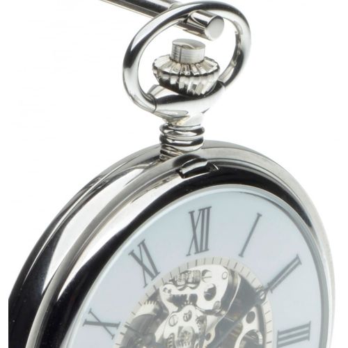 Half Hunter Mechanical Pocket Watch Stand & Pouch