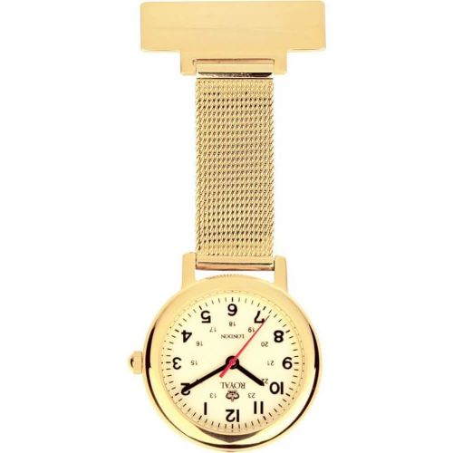 Gold Plated Cream Face Fob Watch