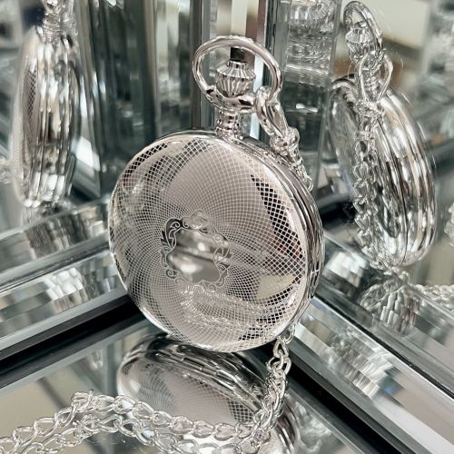 The Buckingham - Sterling Silver Mechanical Double Hunter Pocket Watch
