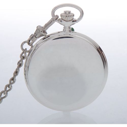 The Savoy - Sterling Silver Half Hunter Patterned Pocket Watch