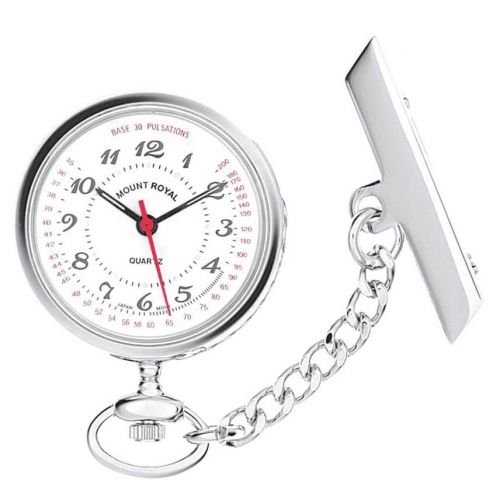 Stainless Steel Open Face Quartz Fob Watch B19 Greenwich Pocket Watch