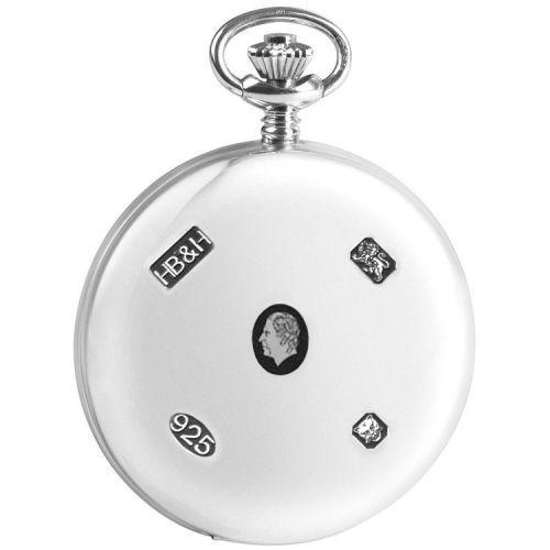 Sterling Silver Coronation Hallmarked Skeleton Double Hunter Pocket Watch