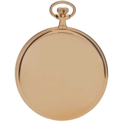 Gold Toned Slim Open Face Quartz Pocket Watch