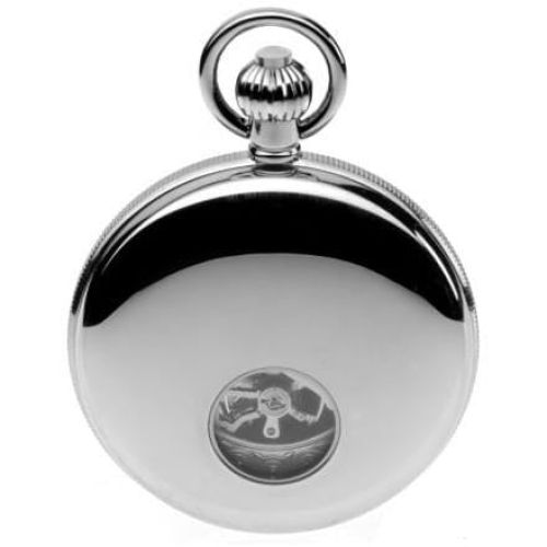 Half Hunter Mechanical Pocket Watch Stand & Pouch