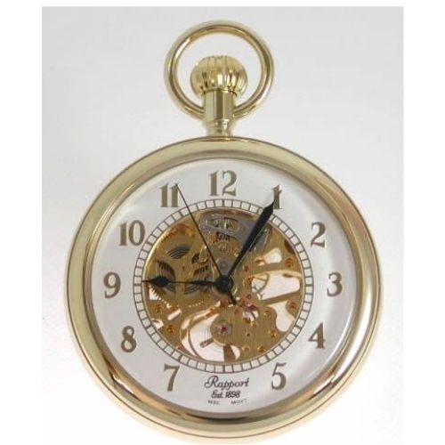 Gold Tone Mechanical Open Face Pocket Watch