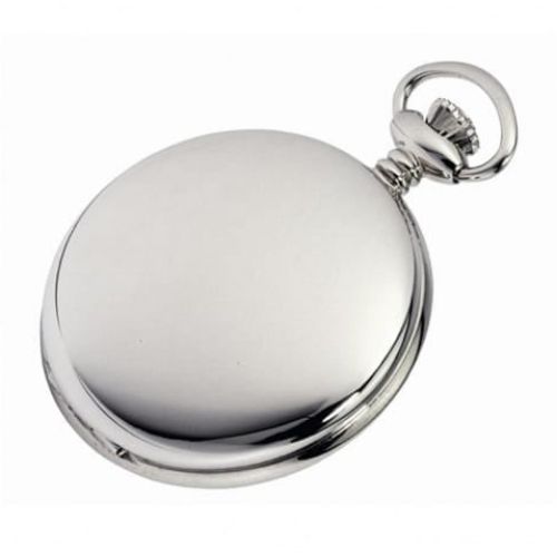 Swiss Sterling Silver Mechanical Pocket Watch Including Chain