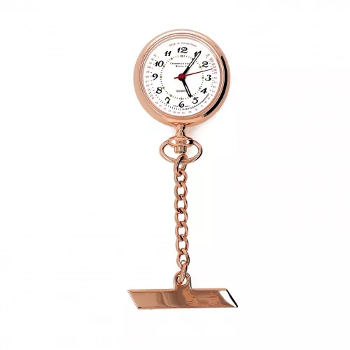 The Warwick - Rose Gold Toned Quartz Fob Watch