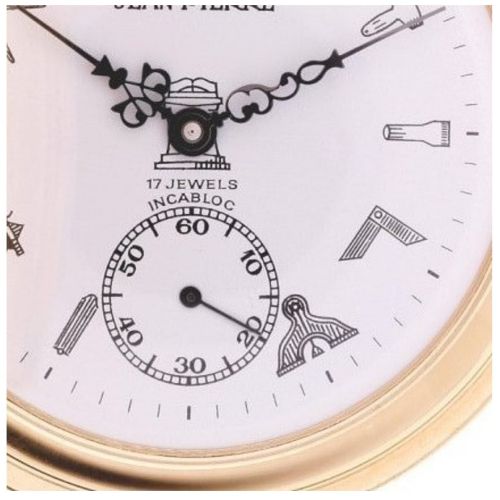 Masonic Gold Toned Mechanical Full Hunter Pocket Watch