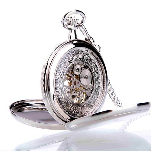 The St James - Chrome Mechanical Double Hunter Pocket Watch