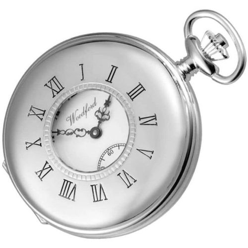 Swiss Movement Sterling Silver Half Hunter Mechanical 17 Jewel Pocket Watch