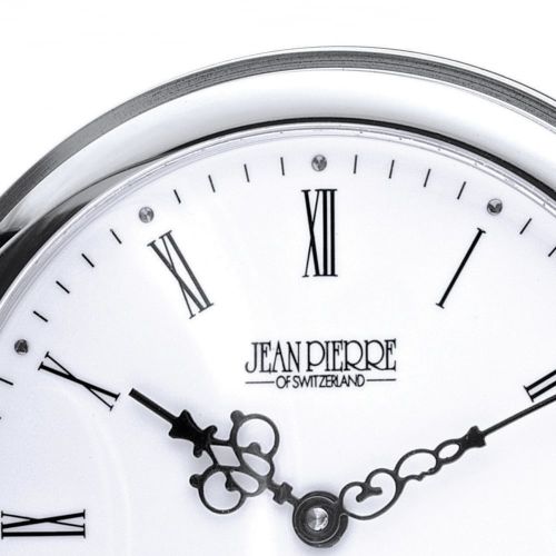 Polished Chrome Mechanical Half Hunter Pocket Watch