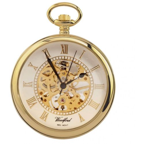 Gold Plated 17 Jewel Mechanical Open Face Pocket Watch