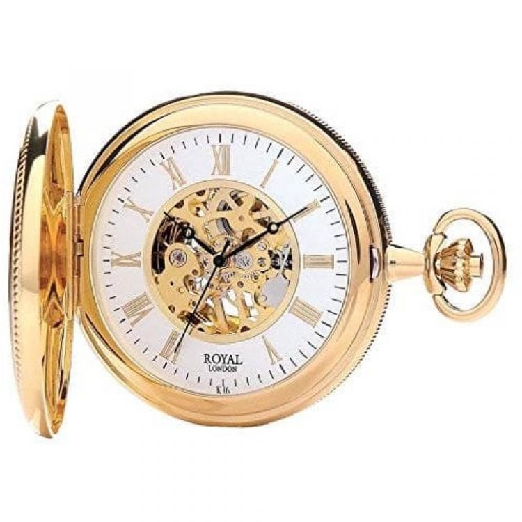 Double Half Hunter Mechanical Pocket Watch