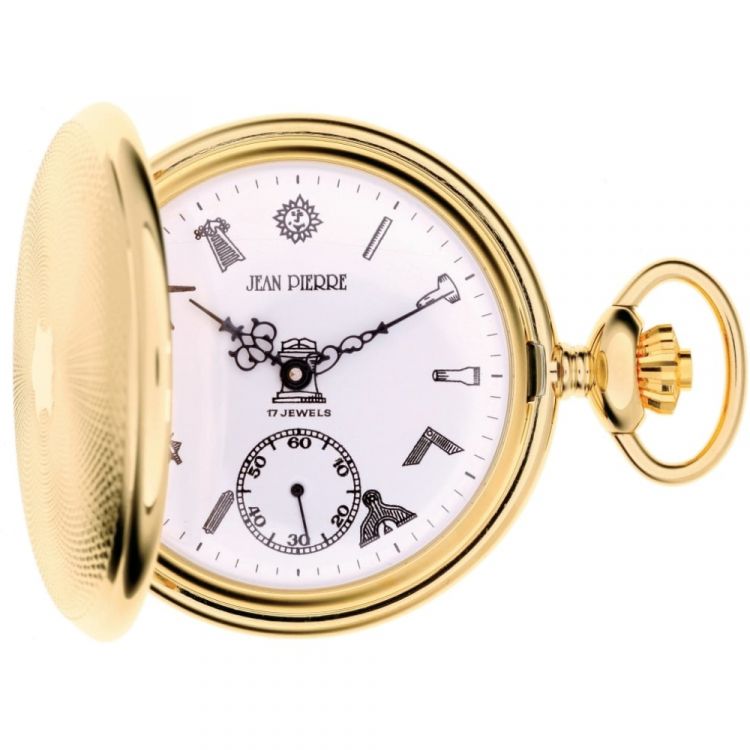 Mechanical Full Hunter Gold Toned Pocket Watch