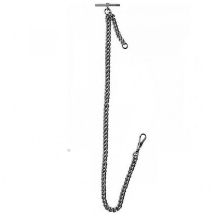 Single Chrome Plated 13.5 Inch T-Bar Albert Chain