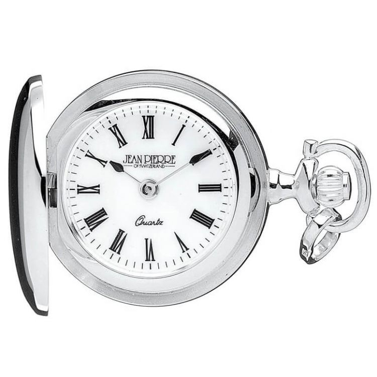 Sterling Silver Full Hunter Quartz Pendant Watch