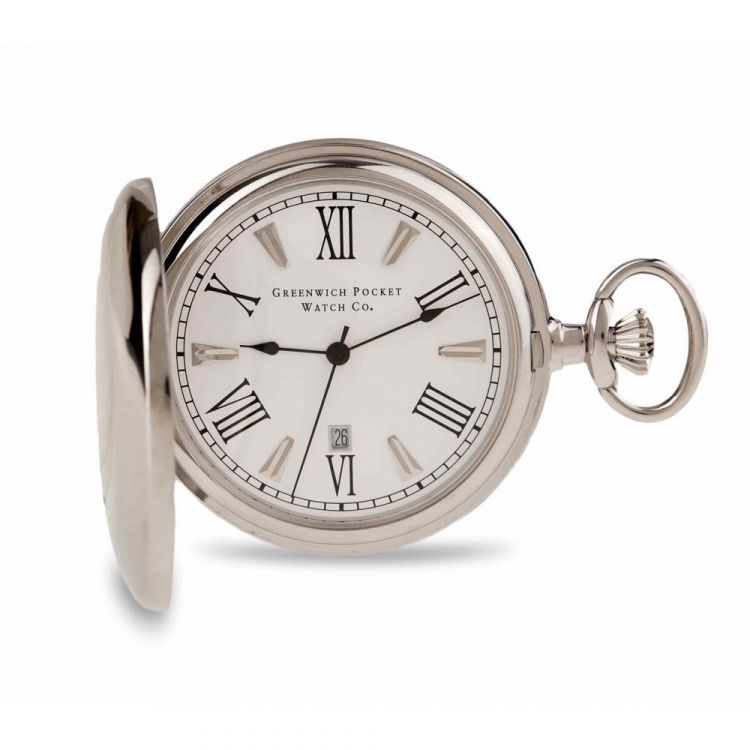 The Blenheim - Chrome Quartz Full Hunter Pocket Watch