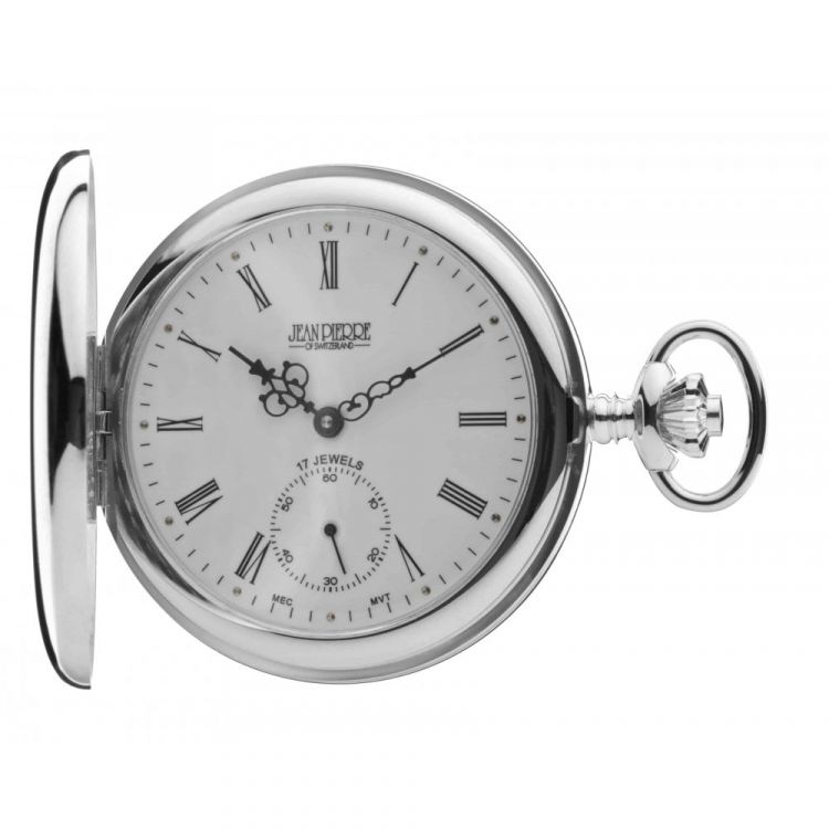 Full Hunter Sterling Silver Mechanical Pocket Watch G152 Greenwich