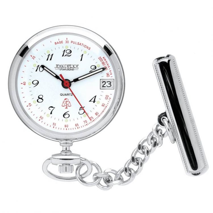 Polished Chrome Quartz Nurses Fob Watch