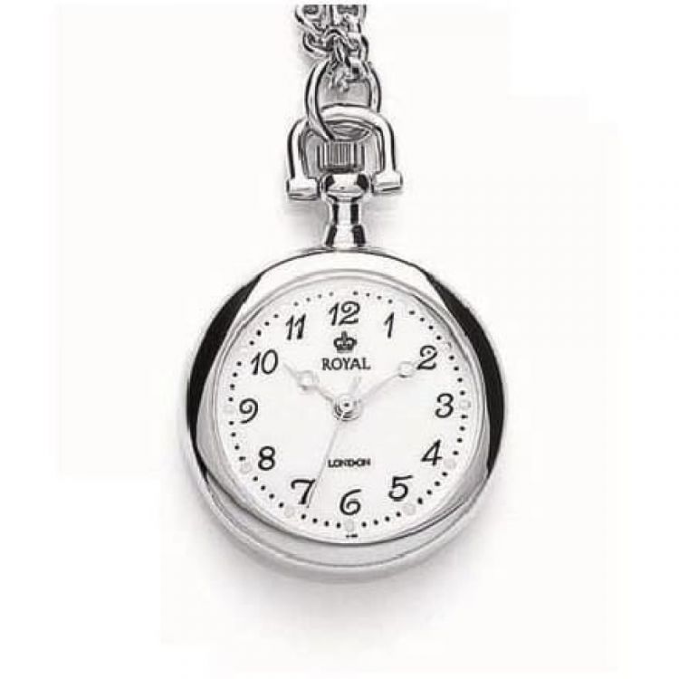 Stainless Steel Silver Plated Quartz Pendant Necklace Watch