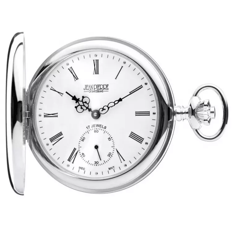 Full Hunter Sterling Silver Mechanical Pocket Watch