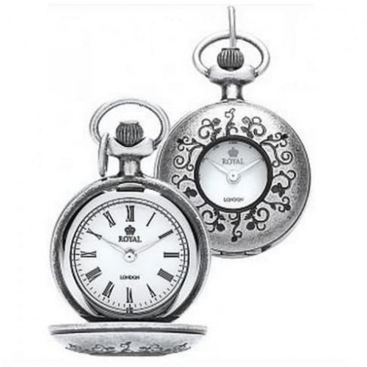 Ladies Grey PVD Pendant Necklace Watch