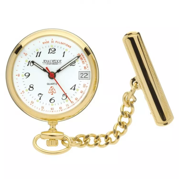 Gold Toned Quartz Nurses Fob Watch