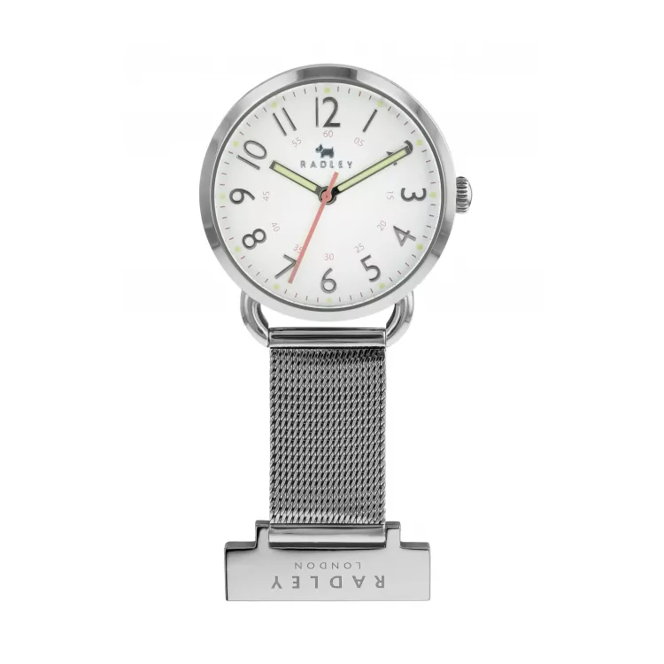 Ladies Silver Stainless Steel Mesh Strap Nurses FOB