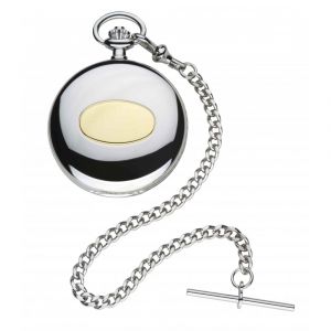 Classic Style Full Hunter Pocket Watch With Leather Case