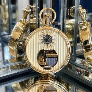 17 Jewel Gold Plated Mechanical Open Face Musical Pocket Watch