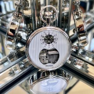 17 Jewel Chrome Mechanical Open Face Musical Pocket Watch