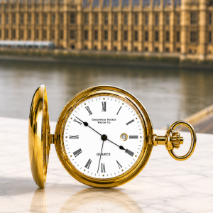 The Blenheim - Gold Quartz Full Hunter Pocket Watch